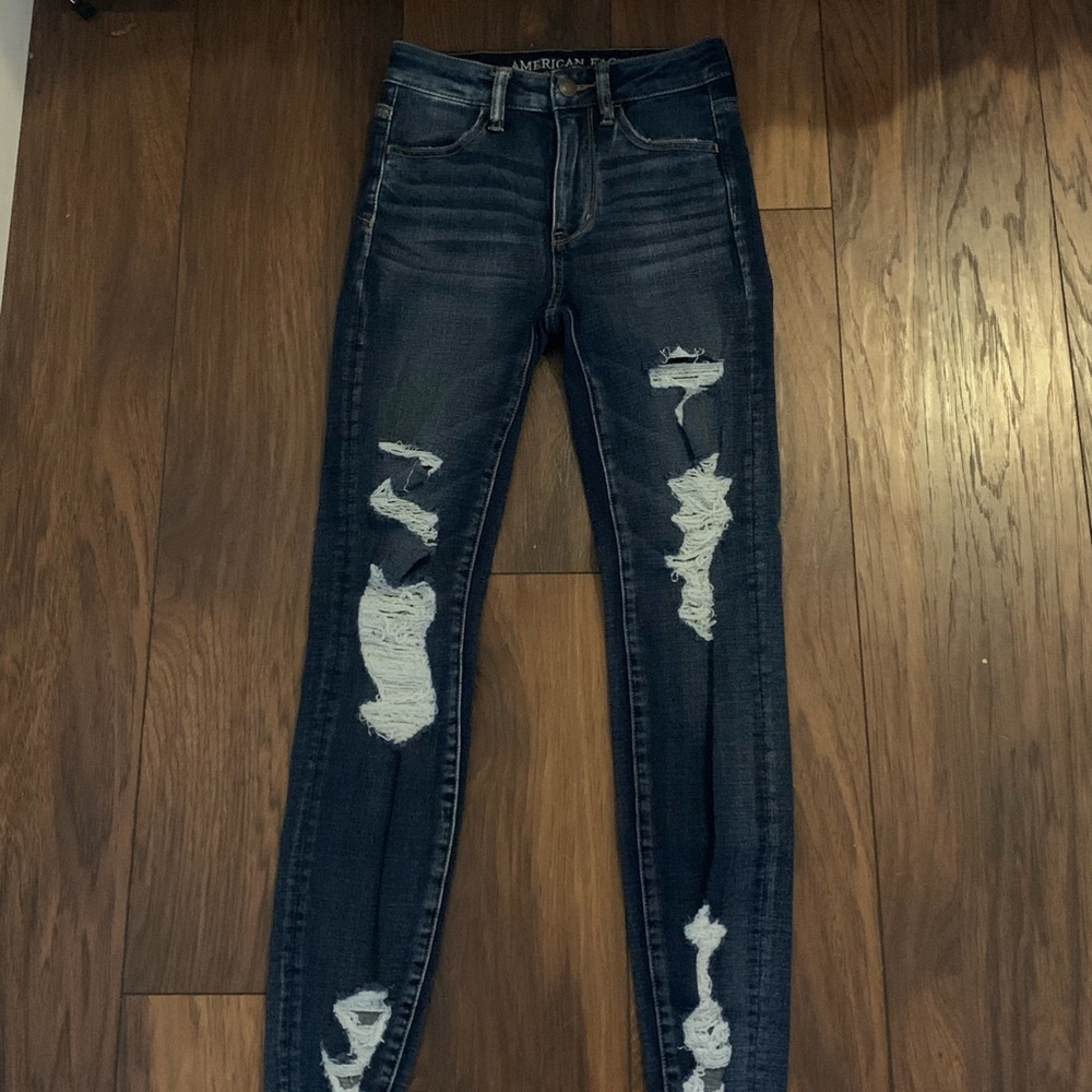 American Eagle Super Skinny Ripped jeans